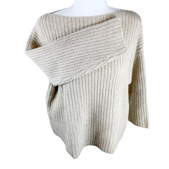 Vince Yak Wool Blend Boat Neck Rib Chunky Knit Sweater sz XS - Picture 5 of 9